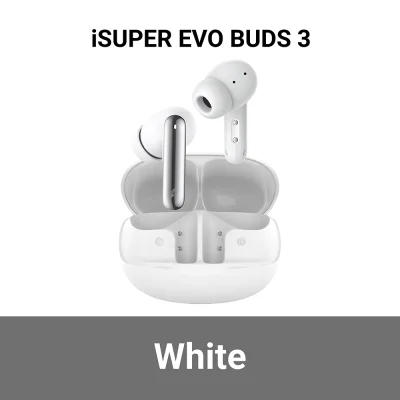 หูฟังบลูทูธไร้สาย iSUPER Evo Buds 3 ขาว