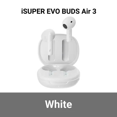 หูฟังบลูทูธไร้สาย iSUPER Evo Buds Air 3  ขาว
