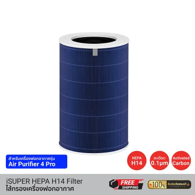 ไส้กรองประสิทธีภาพสูง iSUPER Air Purifier HEPA 14 Filter สีน้ำเงิน