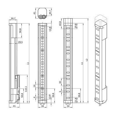 C4P-EA10531C00 (#1220142) SICK Safety Light Curtains, Receiver - DeTect/DeTect4