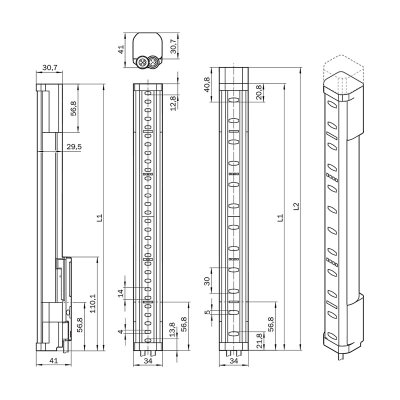 C4P-SA12031A00 (#1220129) SICK Safety Light Curtains, Sender - DeTect/DeTect4