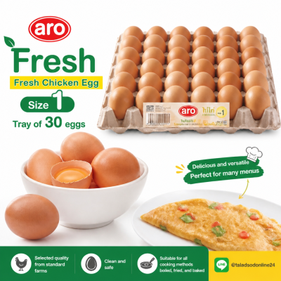 ไข่ไก่สด – ซีพี เอโร่ 10 ฟอง เบอร์ 1