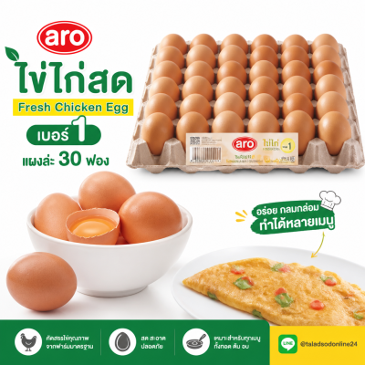 ไข่ไก่สด – ซีพี เอโร่ 10 ฟอง เบอร์ 1