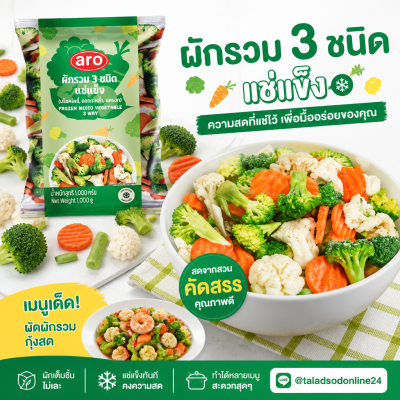 Aro Frozen Mixed Vegetables (for stir-frying/currying) - 1kg.