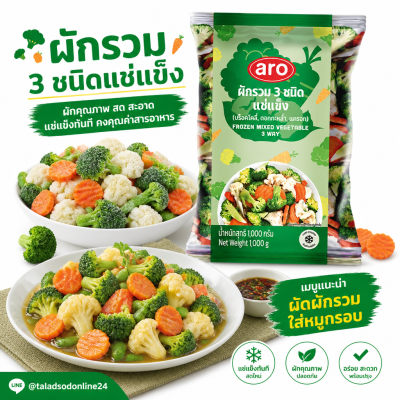 Aro Frozen Mixed Vegetables (for stir-frying/currying) - 1kg.