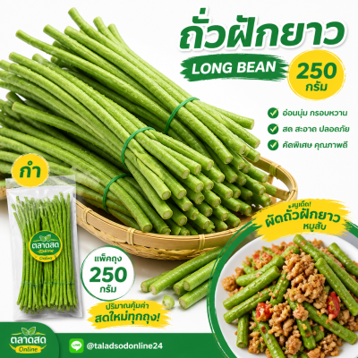 ถั่วฝักยาว - 250g