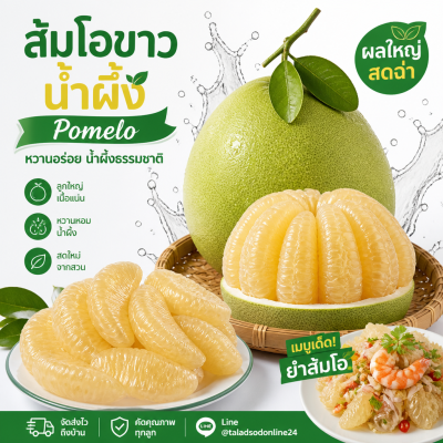 ส้มโอขาวน้ำผึ้ง - 1kg