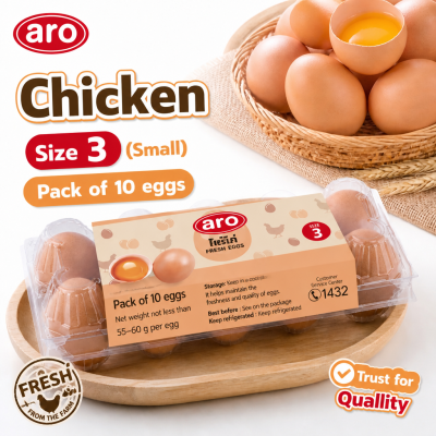 新鮮雞蛋 – Aro 牌，10 個 – 3 號