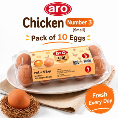 新鮮雞蛋 – Aro 牌，10 個 – 3 號