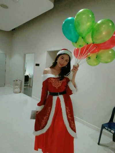 รีวิว ชุดซานตี้ แบบยาว ชุดคริสต์มาส