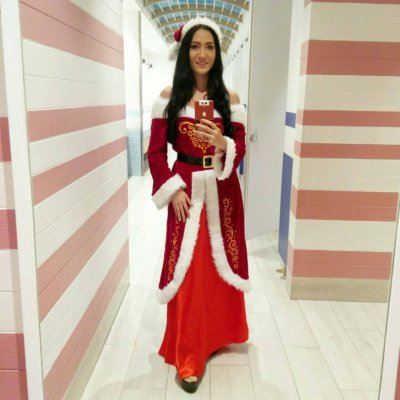 รีวิว ชุดซานตี้ แบบยาว ชุดคริสต์มาส