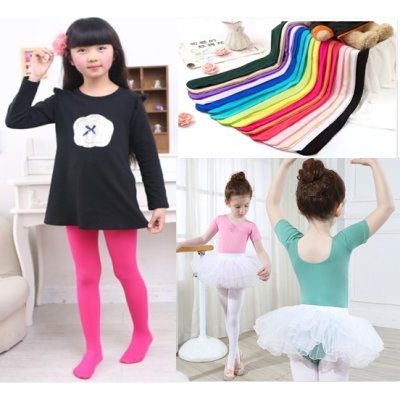 80D ถุงน่อง เด็ก ถุงน่องสี ถุงน่องบัลเล่ต์ สี แบบหนา ถุงน่องเต้น เด็กเล็ก