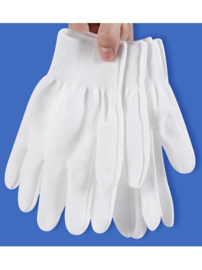 งมือ สีขาว เด็ก ผู้ใหญ่ ถุงมือการแสดง ถุงมือเชียร์กีฬา ถุงมือผ้า