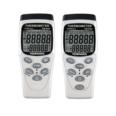 Tenmars TM-80N / TM-82N เทอร์โมมิเตอร์ขนาด 1 และ 2 ช่องวัด
