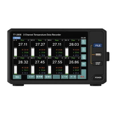 Tessio TT-2500VH Series เครื่องวัดและบันทึกค่าอุณหภูมิ/แรงดัน DC/กระแส DC แบบหลายช่องสัญญาณ