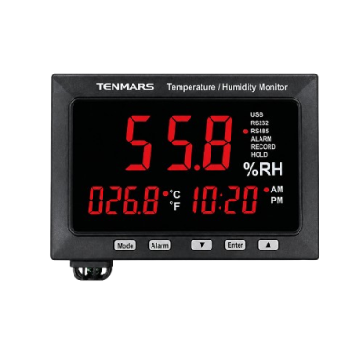 Tenmars TM-185A / TM-187A เครื่องวัดอุณหภูมิและความชื้นแบบบันทึกค่าได้ จอแสดงผลขนาดใหญ่
