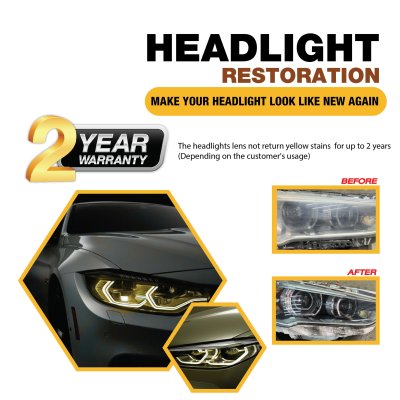 Headlight restoration service