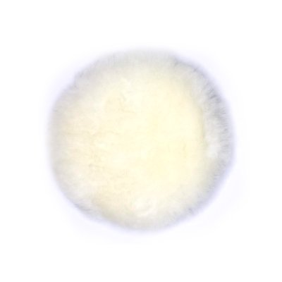 BS.1 ขนเเกะสีขาว (เย็บขอบ )ขนาด3 นิ้ว