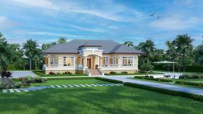 บ้านเดี่ยว ชั้นเดียว (Modern Tropical Style)