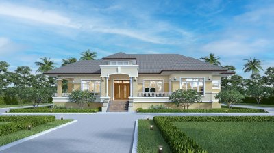 บ้านเดี่ยว ชั้นเดียว (Modern Tropical Style)