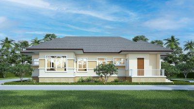 บ้านเดี่ยว ชั้นเดียว (Modern Tropical Style)
