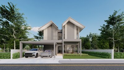 บ้านเดี่ยว สองชั้น (Modern Tropical Style)
