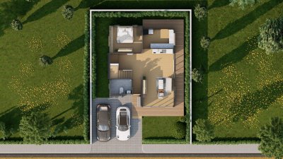 บ้านเดี่ยว สองชั้น (Modern Contemporary Style)