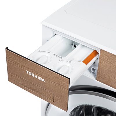TOSHIBA เครื่องซักผ้าฝาหน้า รุ่น TW-T37BZP115MWT(WT) ขนาด 10.5 Kg.