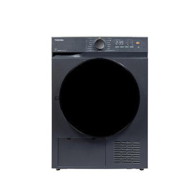 TOSHIBA Front-Loading Clothes Dryer, Model TD-T21B90HWT(MG), 8 kg capacity.