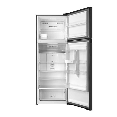TOSHIBA 2-door refrigerator, model GR-RT624WE-PGT(22), size 16.3 cubic feet.