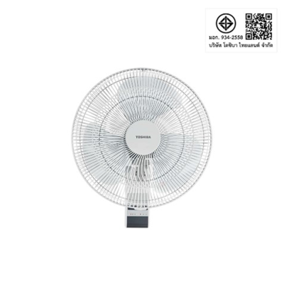 TOSHIBA Wall Fan, Model F-AWY60TH (W), 16 inches.