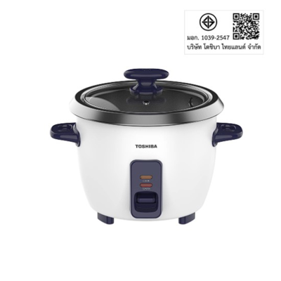 TOSHIBA  หม้อหุงข้าว รุ่น RC-6MHUTH(B) ความจุ 0.6 ลิตร