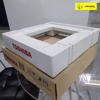 Toshiba vending machine stand with fire-resistant rubber pad, 42 x 40 x 9 cm.