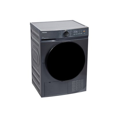 TOSHIBA Front-Loading Clothes Dryer, Model TD-T21B90HWT(MG), 8 kg capacity.