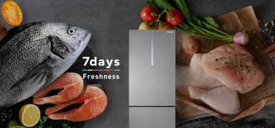 PANASONIC ตู้เย็นแบบช่องแช่แข็งอยู่ด้านล่าง 2 ประตู รุ่น NR-BX471CPST