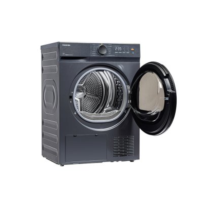 TOSHIBA Front-Loading Clothes Dryer, Model TD-T21B90HWT(MG), 8 kg capacity.