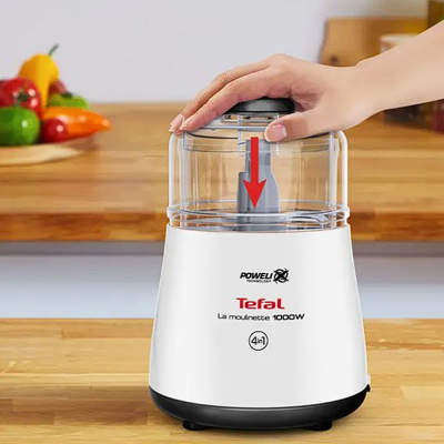 TEFAL Food Chopper Model DPA130, 1000 Watts, 0.3 Liters.