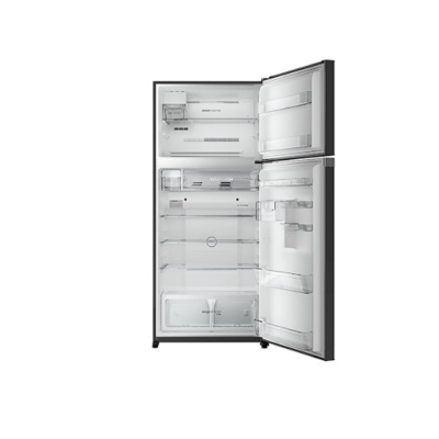 TOSHIBA 2-door refrigerator, model GR-RT835WE-PGTH(XK), 21.5 cubic feet.