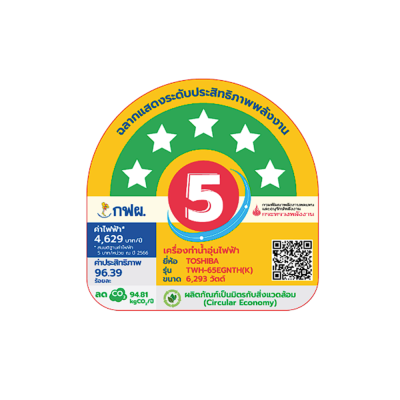 TOSHIBA Multi-Point Water Heater, Model TWH-65EGNTH(K), 6,500 Watts.