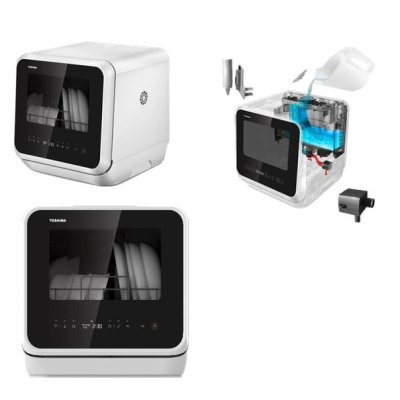 TOSHIBA เครื่องล้างจานอัตโนมัติ รุ่น DWS-22ATH (K) รองรับภาชนะสูงสุด 22 ชิ้น