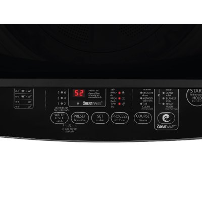 TOSHIBA Top-Loading Washing Machine, Model AW-M1100PT (MK), 10 kg capacity.