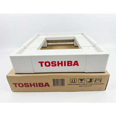 Toshiba vending machine stand with fire-resistant rubber pad, 42 x 40 x 9 cm.