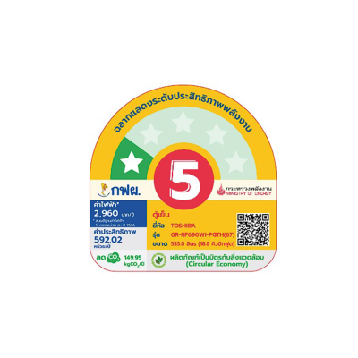 TOSHIBA Multi-Door Refrigerator Model GR-RF690WI-PGTH(67) Capacity 18.8 cubic feet