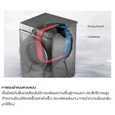 TOSHIBA เครื่องซัก-อบผ้าฝาหน้า รุ่น  TWD-BM135GF4T ขนาด 12.5/8 กก.