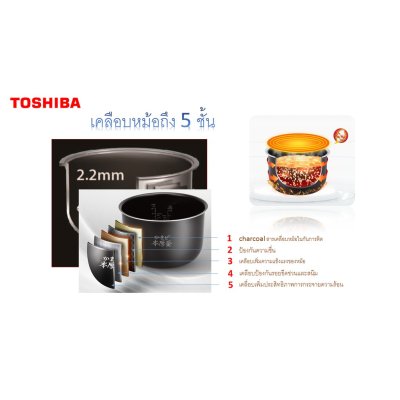 TOSHIBA Digital Rice Cooker, Model RC-T10DR1, 1 Liter Capacity.