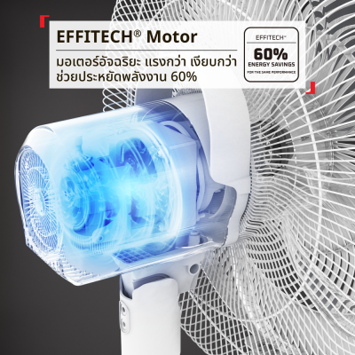 Tefal Turbo Extreme Floor Fan, 16-Inch Model (5 Blades), Model Vf3261T0