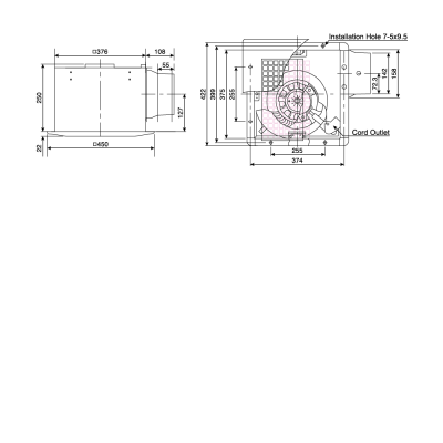 Panasonic พัดลมระบายอากาศชนิดฝังฝ้าเพดาน รุ่นมาตรฐาน รุ่น FV-38CD8ABHP,FV-38CH8ABHP