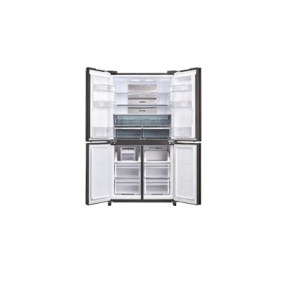 SHARP Multi-Door Refrigerator, 18.5 cu. ft., Inverter, Model SJ-FX52GP-BK (Black Glass)