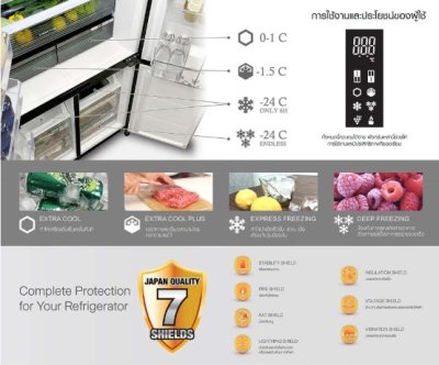 SHARP Multi-Door Refrigerator, 18.5 cu. ft., Model SJ-FX52TP-SL, Silver