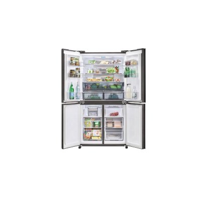 SHARP ตู้เย็น MULTI DOOR  INVERTER  20.2 คิว รุ่น SJ-FX57GP-BK  กระจกดำ